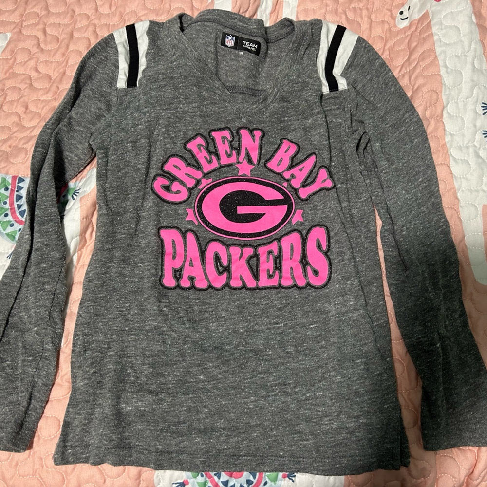 Girls Long sleeve Green Bay Packers shirt. Size 7/8